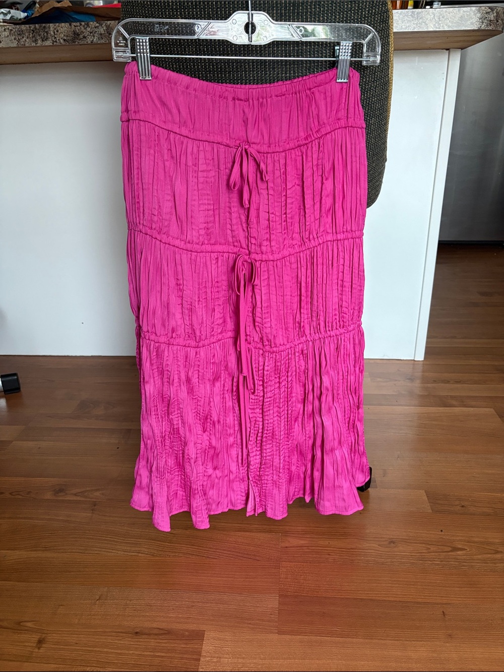 Free People Fuchsia Tiered Maxi Skirt